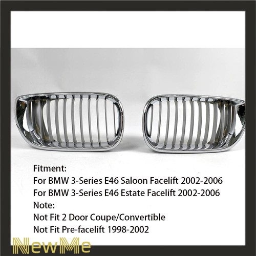 Pair chrome front kidney - pair,